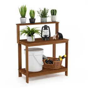 Solid Meranti Wood Outdoor Garden Potting Bench Table with Bottom Shelf Solid Meranti Wood Outdoor Garden Potting Bench Table with Bottom Shelf