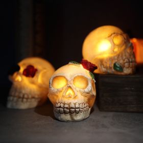 Halloween Skull Lights Ghost Festival Resin Skull Ornament Led Electronic Candle Lights Decorative Props Halloween Skull Lights Ghost Festival Resin Skull Ornament Led Electronic Candle Lights Decorative Props
