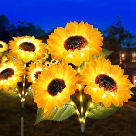 Solar Sunflower Garden Lights 6 Pack, IP44 Waterproof LED Outdoor Flower Stake Lights for Patio Lawn Yard Pathway Solar Sunflower Garden Lights 6 Pack, IP44 Waterproof LED Outdoor Flower Stake Lights for Patio Lawn Yard Pathway