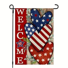 4th Of July Patriotism Linen Double Sided Garden Flag (12''x18''); Home Decor; Anniversary Independence Day Outdoor Decor; Yard Decor; Garden Dec (Style: American 2 pcs) 4th Of July Patriotism Linen Double Sided Garden Flag (12''x18''); Home Decor; Anniversary Independence Day Outdoor Decor; Yard Decor; Garden Dec (Style: American 2 pcs)
